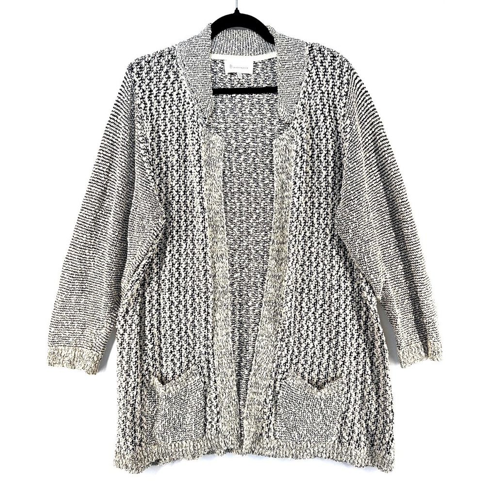 Marled Chunky Knit Speckled Cardigan 1X Cozy Cabincore Grandpacore Grannychic